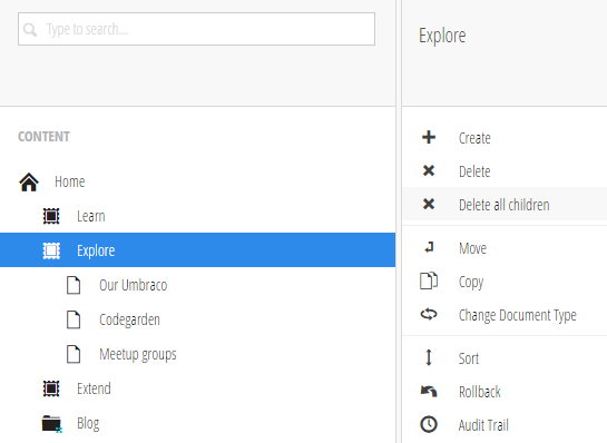 Context menu